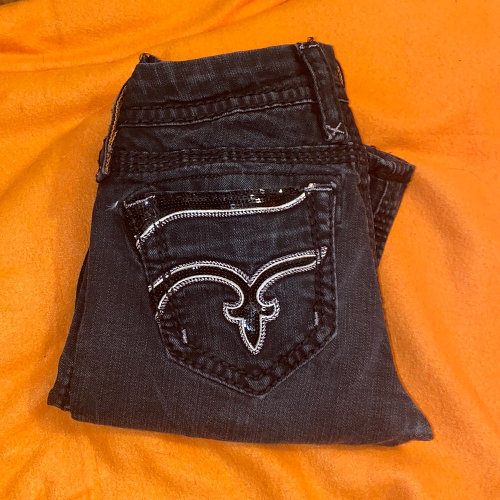 Black flare rock revival bell bottom size:26 great condition western boho